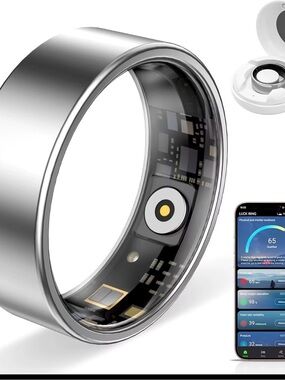 Smart Health Tracking Ring in Silver